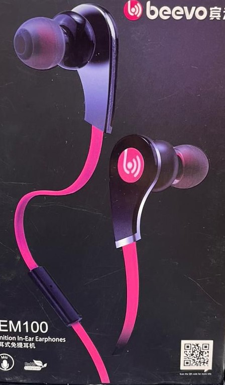 Beevo High Definition In-Ear Earphones - Crystal Clear Sound